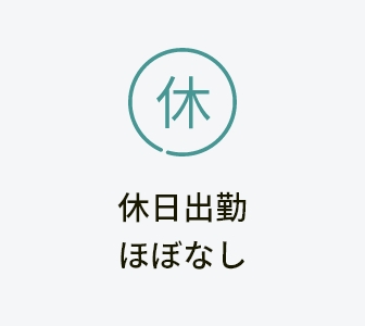 休日出勤ほぼなし
