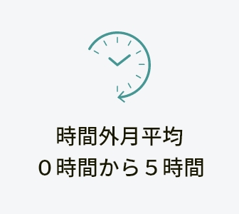 時間外月平均０時間から５時間